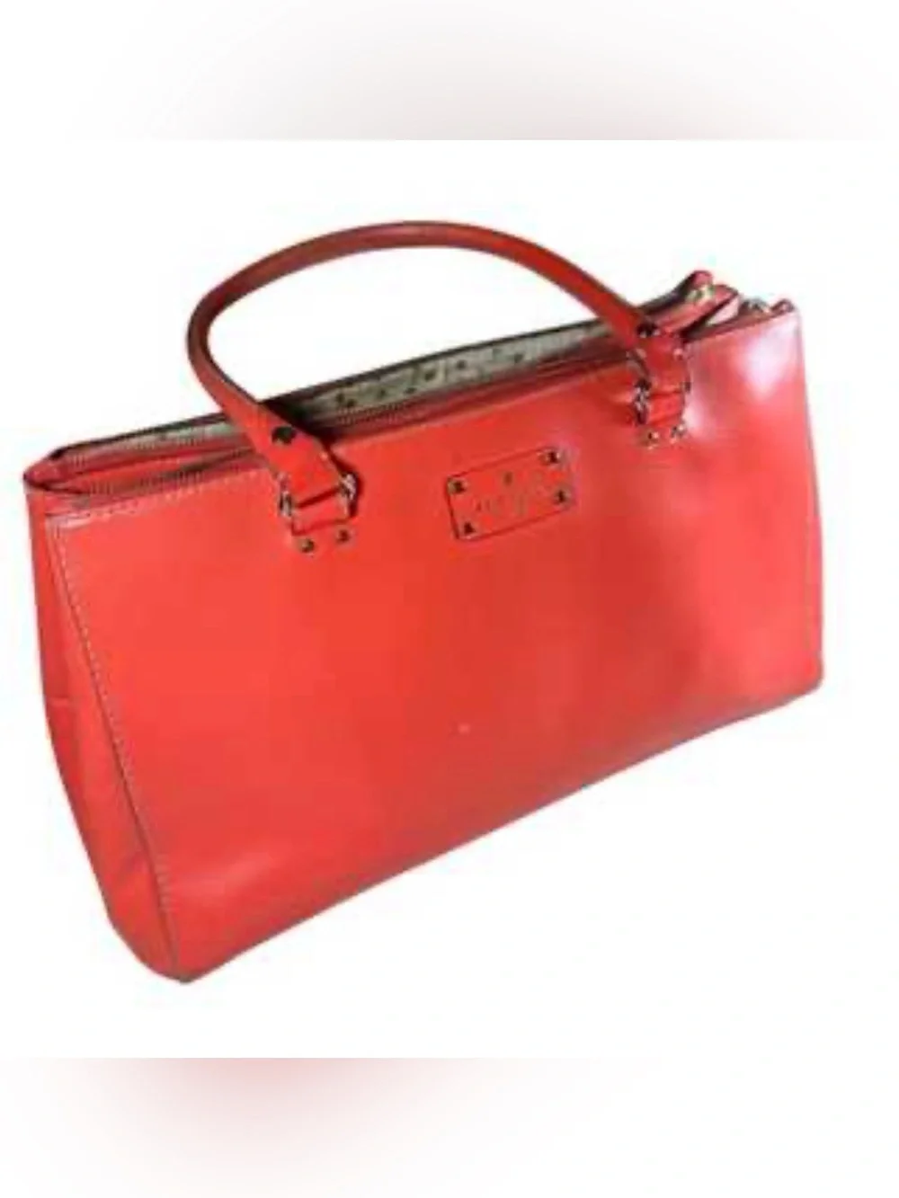 kate spade Red Leather Satchel - Picture 1 of 8
